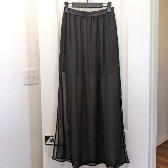H&m chiffon maxi skirt cheap